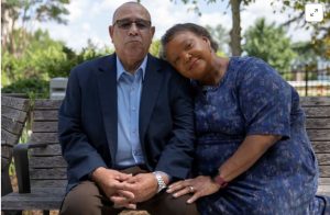 Barrington and Vickie Riley pose at the Emory University Brain Health Center in Atlanta, Georgia, U.S., July 12, 2023. The Riley's, who have been married more than 35 years, participated in the Charlie and Harriet Shaffer Cognitive Empowerment Program. Barrington Riley has mild cognitive... Read more