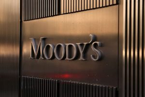 Signage is seen outside the Moody's Corporation headquarters in Manhattan, New York, U.S., November 12, 2021./File Photo